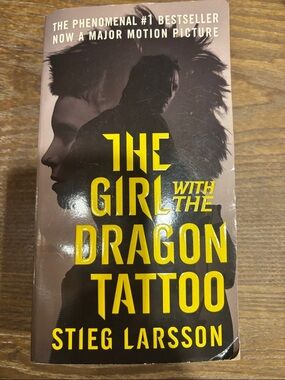 The Girl with the Dragon Tattoo by Stieg Larsson - Yellow & Black Cover
